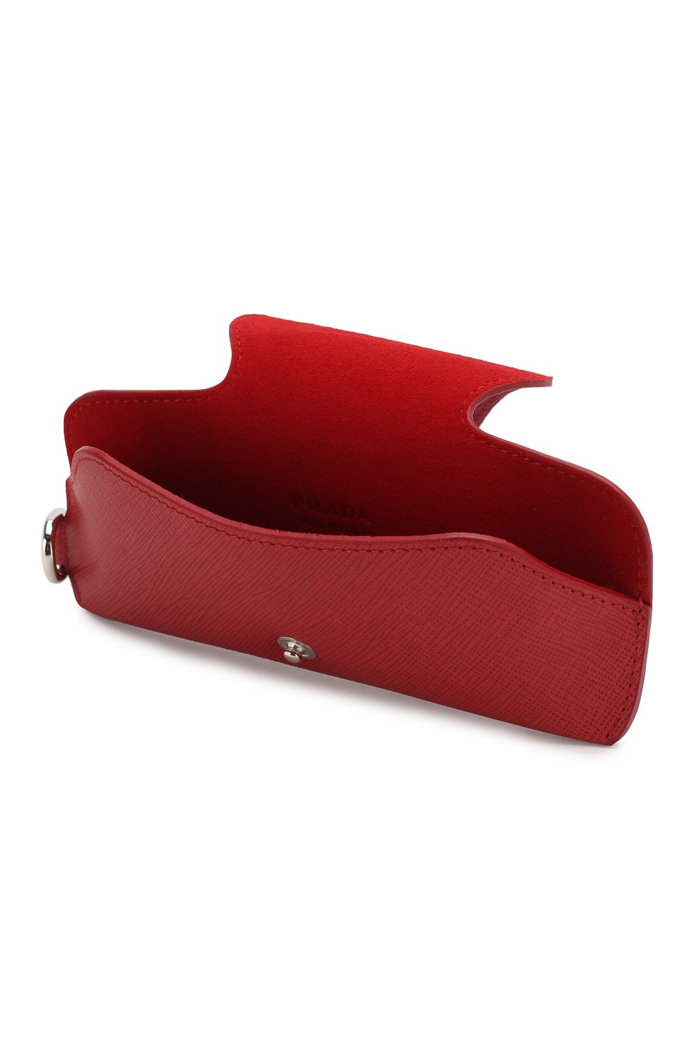 Кожаный футляр для очков PRADA красного цвета по цене 29000 руб., арт. 2RA002-53-F068Z, фото 3 Кожаный футляр для очков PRADA, арт. 2RA002-53-F068Z, фото 3