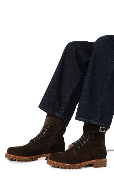 Замшевые ботинки KITON темно-коричневого цвета по цене 93300 руб., арт. D56810NX0603, фото 3 Замшевые ботинки KITON, арт. D56810NX0603, фото 3