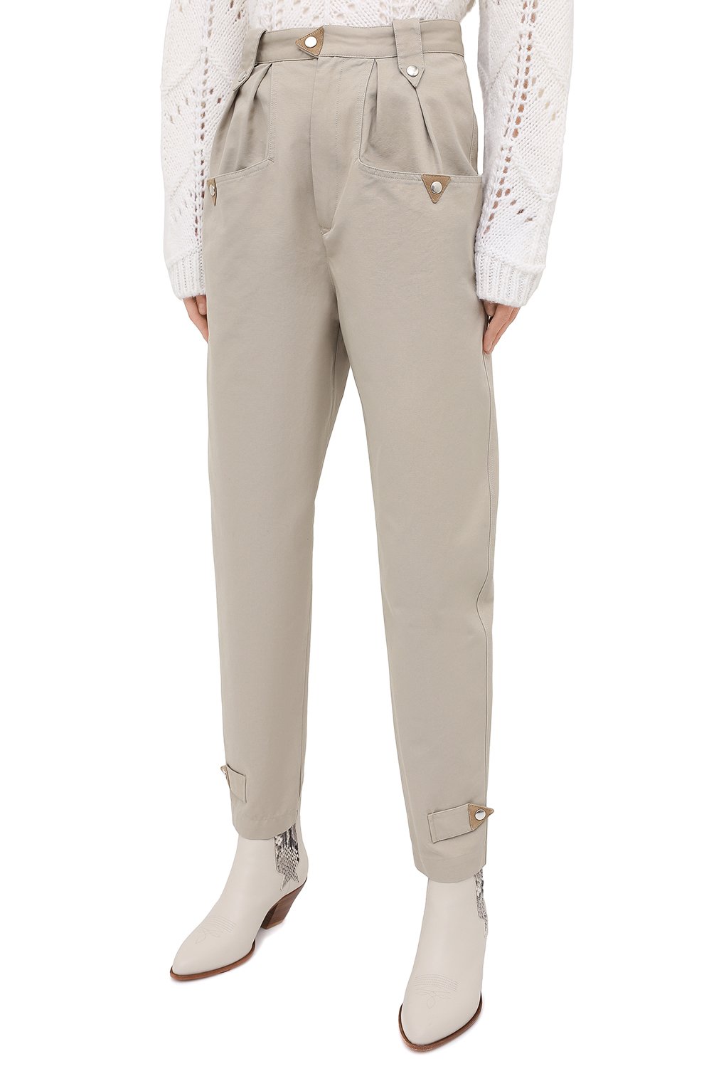 Хлопковые брюки ISABEL MARANT ETOILE, арт. PA1708-20A030E/PULCIE, фото 3