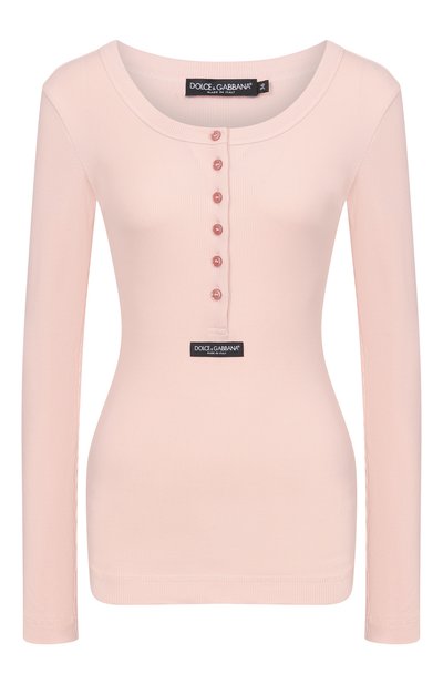Женская хлопковый лонгслив-хенли DOLCE & GABBANA, арт. F8W44T/FU7AV