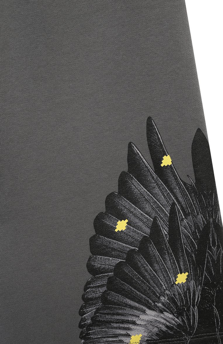Детские хлопковые шорты MARCELO BURLON KIDS OF MILAN темно-серого цвета, арт. 21E/B/MB/3207/0020/2-6Y | Фото 3 (Материал внешний: Хлопок; Мальчики Кросс-КТ: Шорты-одежда; Региональные ограничения белый список (Axapta Mercury): RU, Не проставлено; Материал сплава: Проставлено; Нос: Не проставлено)