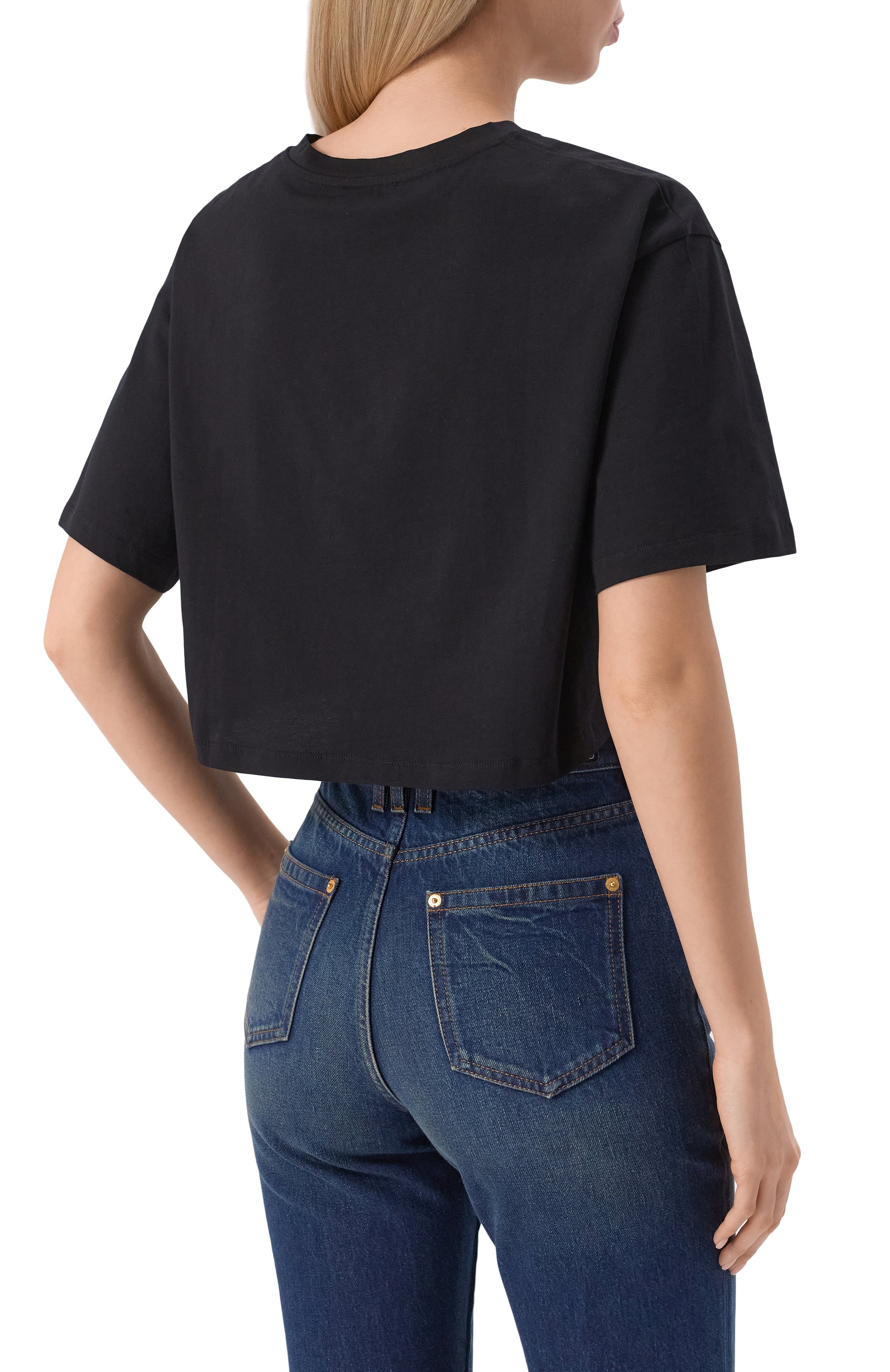 Хлопковая футболка BALMAIN, арт. BF1EE020/BB02, фото 4