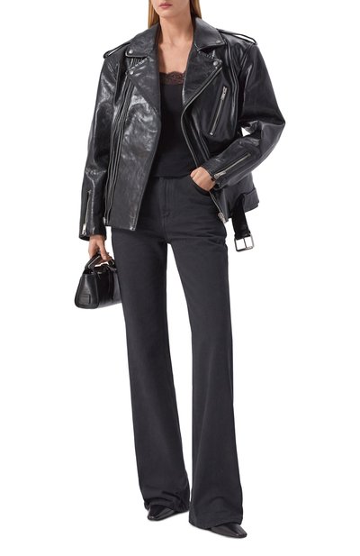 Кожаная куртка SAINT LAURENT черного цвета по цене 1360000 руб., арт. 865076/YCUX2, фото 2 Кожаная куртка SAINT LAURENT, арт. 865076/YCUX2, фото 2
