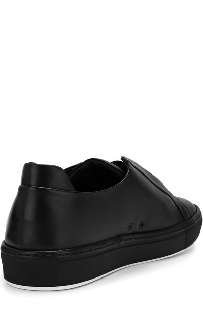 Кожаные кеды без шнуровки с эластичной вставкой GIORGIO ARMANI, арт. X2X075/XF240, фото 4