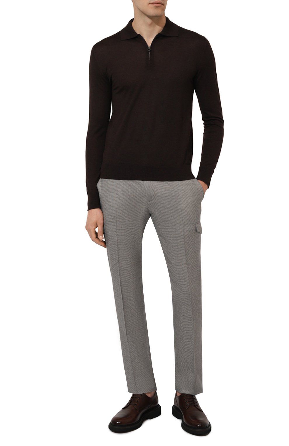 Шерстяные брюки-карго STEFANO RICCI серого цвета по цене 99500 руб., арт. M1T4300050/T052HA, фото 2 Шерстяные брюки-карго STEFANO RICCI, арт. M1T4300050/T052HA, фото 2