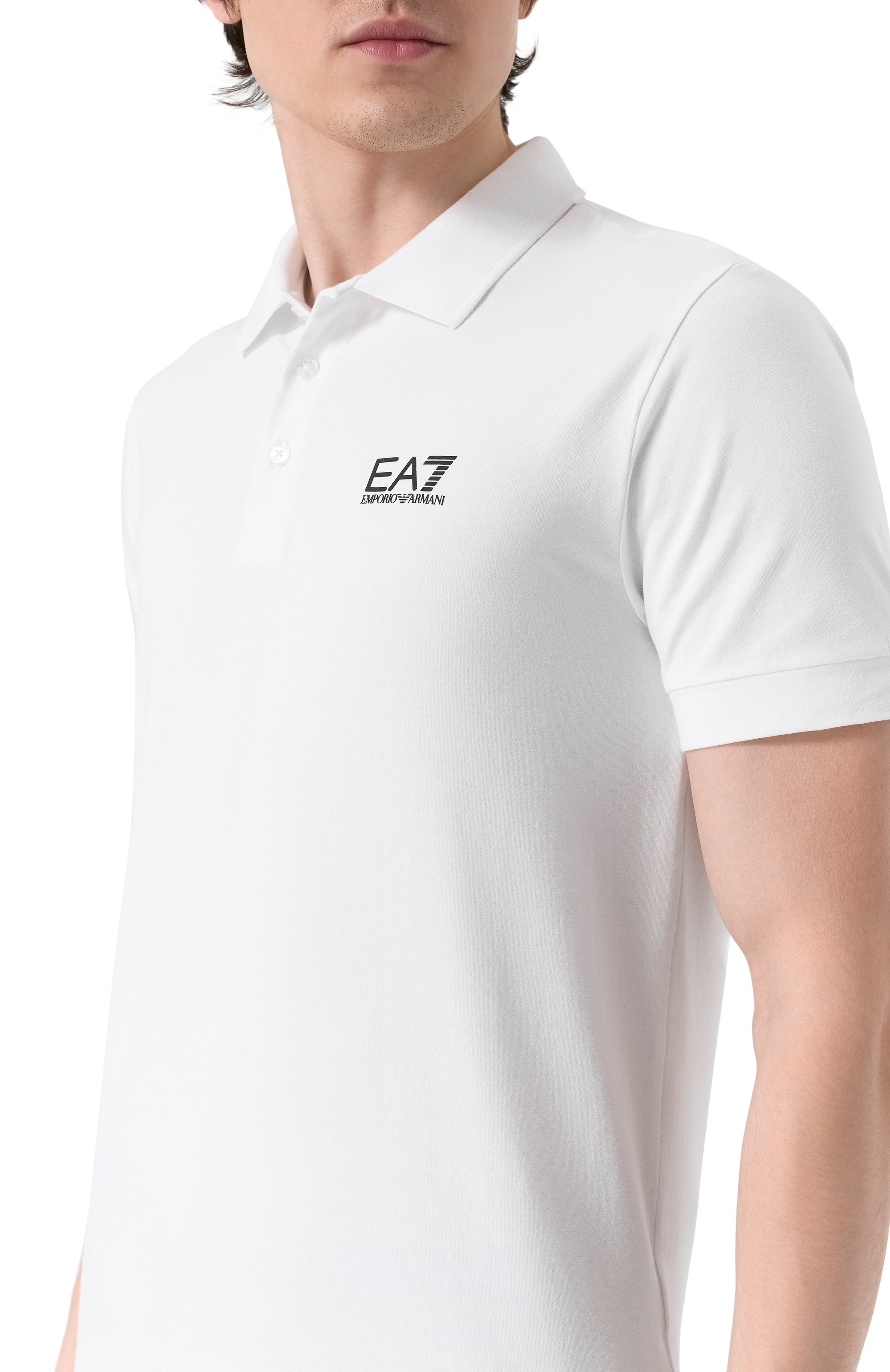 Хлопковое поло EA7, арт. 8NPF14/PJVQZ, фото 5