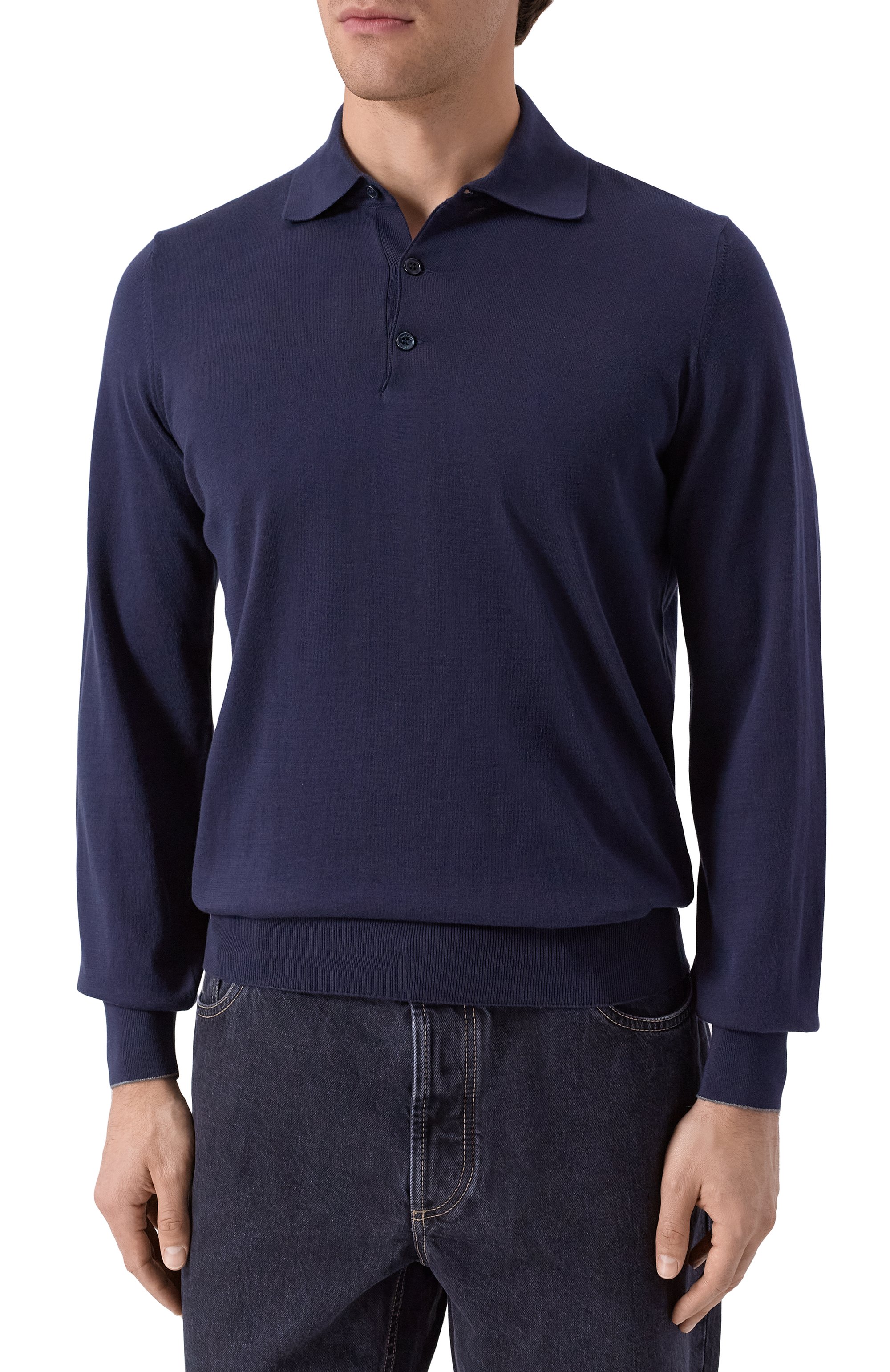 Хлопковое поло BRUNELLO CUCINELLI, арт. M29800135, фото 3