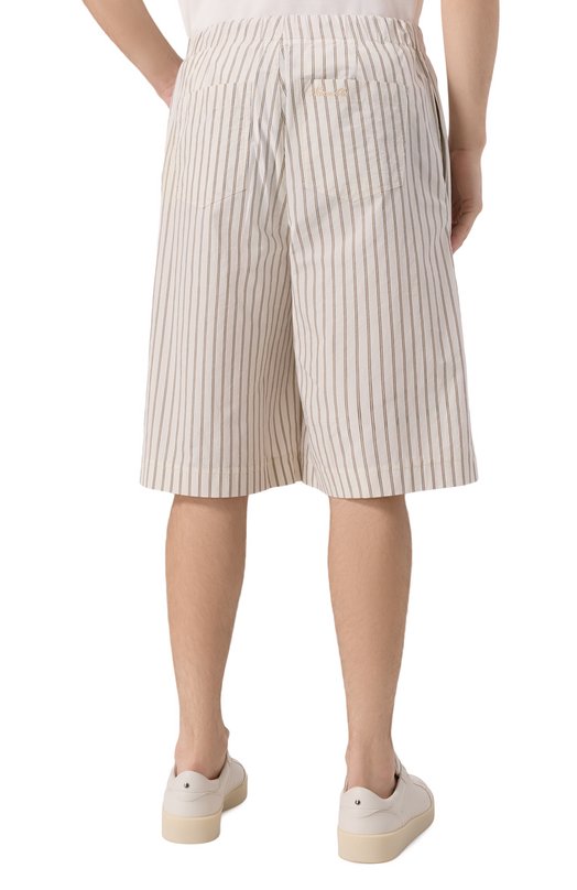 Хлопковые шорты Nanushka NM25SSST10205 Кремовый  NM25SSST10205 Фото 4