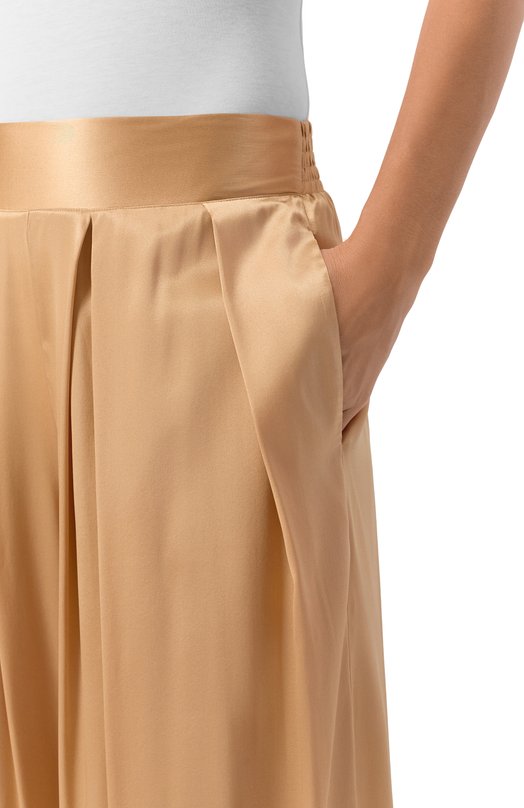 Атласные брюки Ermanno Scervino D474P605TBW Бежевый  D474P605TBW Фото 5