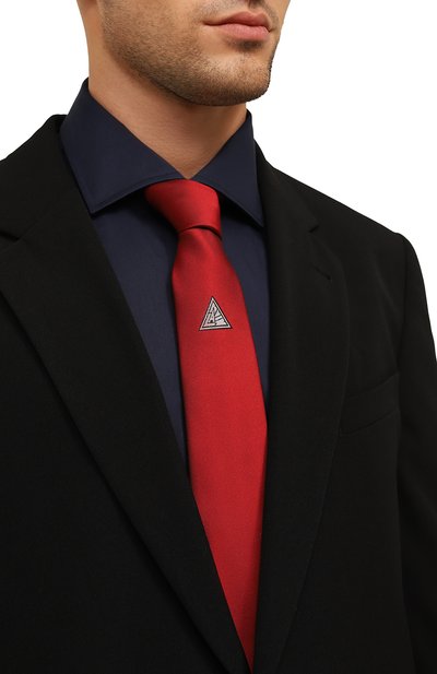Шелковый галстук LANVIN красного цвета по цене 15400 руб., арт. 3153/TIE, фото 2 Шелковый галстук LANVIN, арт. 3153/TIE, фото 2
