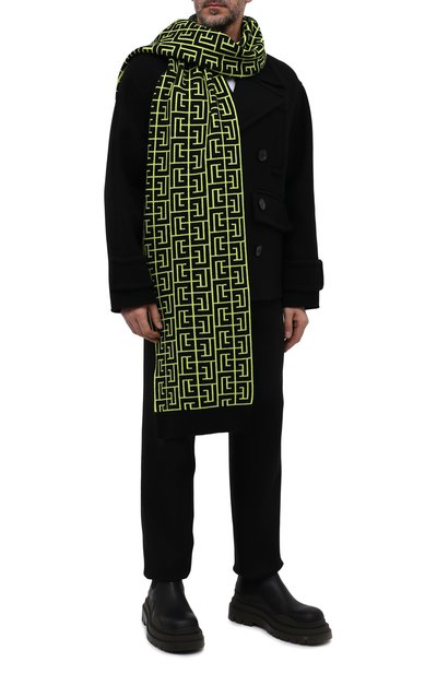 Шерстяной шарф balmain x rossignol BALMAIN, арт. WH2XG010/K054, фото 2