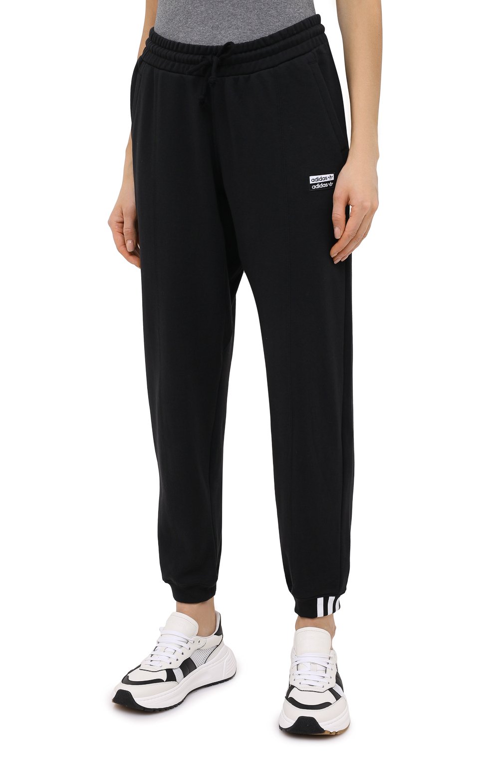 Женские черные хлопковые джоггеры ADIDAS ORIGINALS купить в