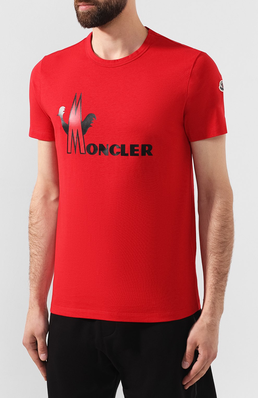 Хлопковая футболка MONCLER, арт. E2-091-80486-50-8390T, фото 3