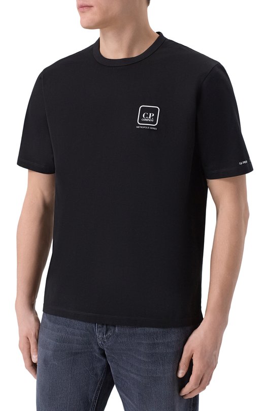 Хлопковая футболка C.P. Company 20CLTS057A/006370W Чёрный  20CLTS057A/006370W Фото 3