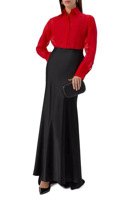 Женская атласная юбка KITON, арт. D54221K04S4607