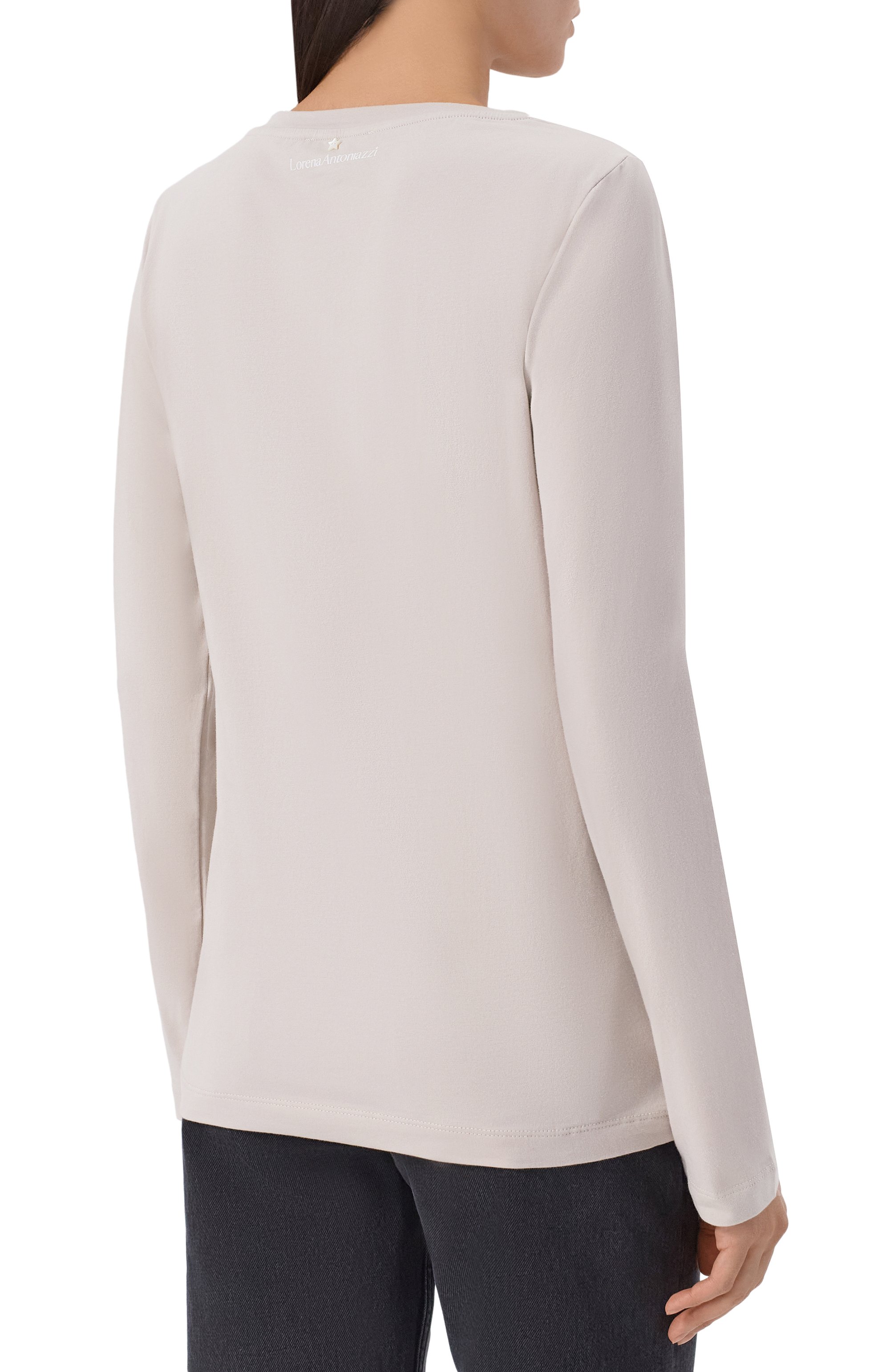 Хлопковый лонгслив LORENA ANTONIAZZI, арт. TS10/9999, фото 4
