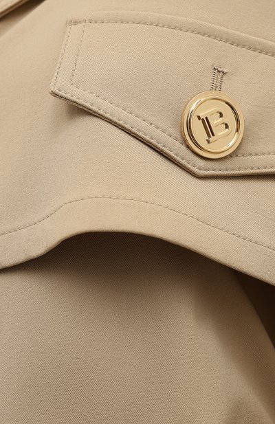 Плащ BALMAIN бежевого цвета по цене 238500 руб., арт. VF19165/X392, фото 5 Плащ BALMAIN, арт. VF19165/X392, фото 5