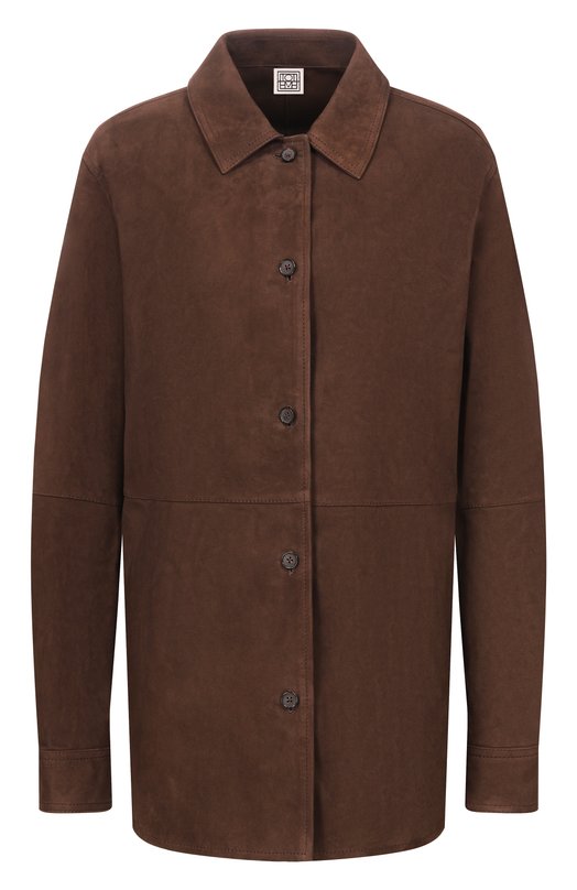 Замшевая рубашка TOTEME 261-WRT0707-LE0200 Коричневый 261-WRT0707-LE0200