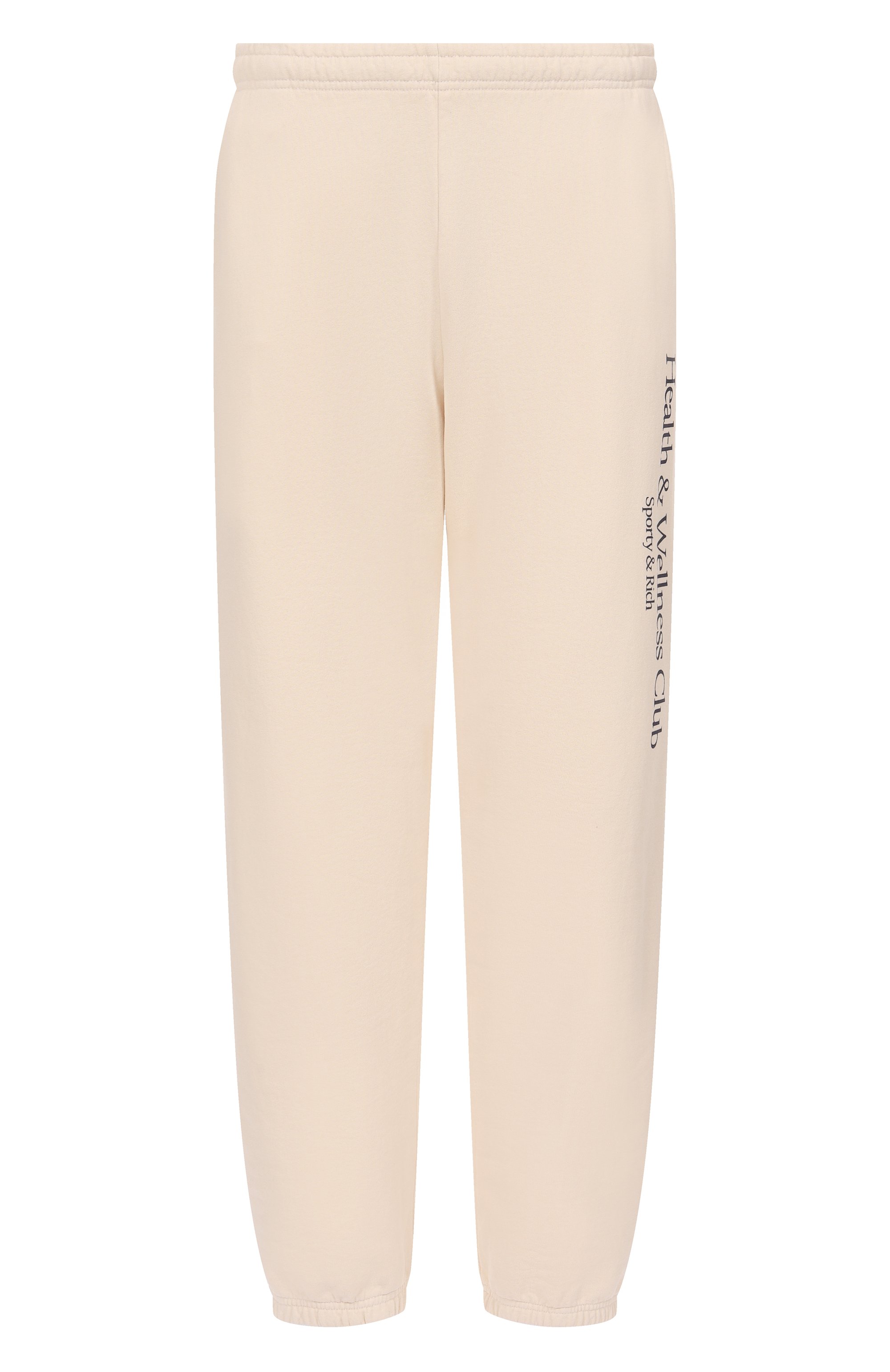 Хлопковые джоггеры SPORTY AND RICH бежевого цвета по цене 26100 руб., арт. PA036606241CR01, фото 1 Хлопковые джоггеры SPORTY AND RICH, арт. PA036606241CR01, фото 1