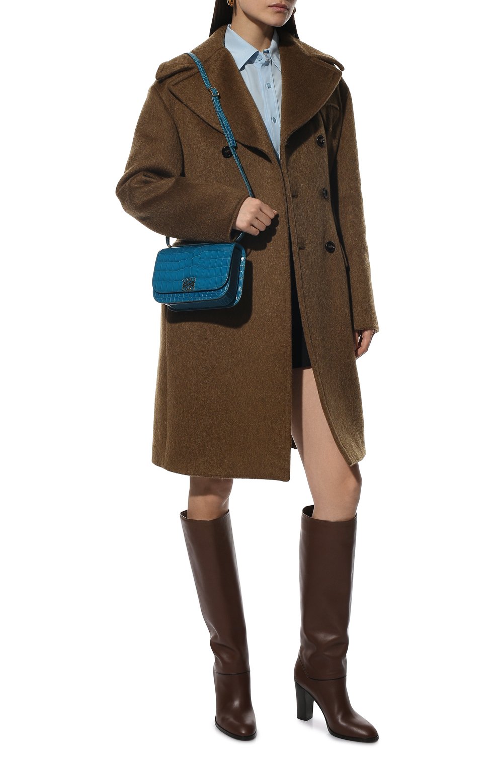 Сумка goya из кожи крокодила LOEWE бирюзового цвета по цене 2090000 руб., арт. A896N09X03/CP0R, фото 3 Сумка goya из кожи крокодила LOEWE, арт. A896N09X03/CP0R, фото 3