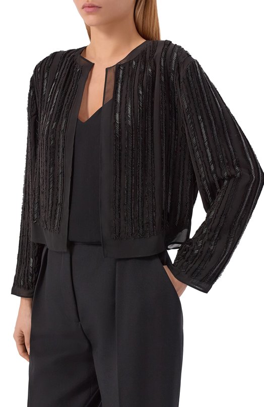 Жакет с отделкой бисером BOSS 50546934 Чёрный  50546934 Фото 3