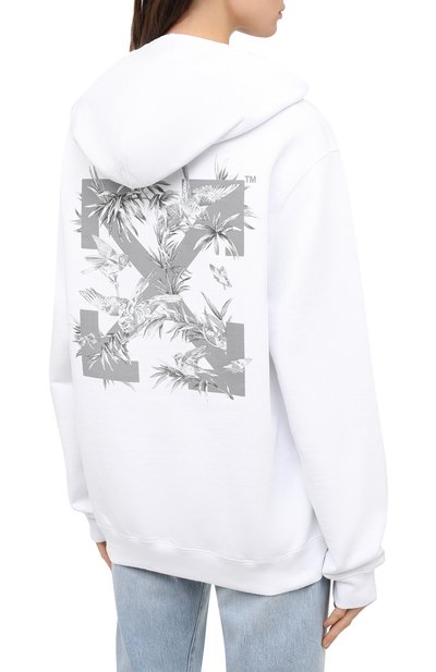 Хлопковое худи OFF-WHITE белого цвета по цене 58050 руб., арт. 0WBB035F20JER0050109, фото 4 Хлопковое худи OFF-WHITE, арт. 0WBB035F20JER0050109, фото 4