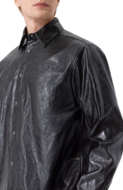 Рубашка из вискозы Diesel A20021/0QMBU Чёрный  A20021/0QMBU Фото 5