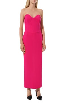 Женское платье THE NEW ARRIVALS ILKYAZ OZEL фуксия цвета, арт. NA01LN0260F | Фото 3 (Материал внешний: Синтетический материал; Материал сплава: Проставлено; Драгоценные камни: Проставлено; Длина Ж (юбки, платья, шорты): Миди; Женское Кросс-КТ: Платье-одежда, платье-футляр; Случай: Коктейльный; Стили: Гламурный; Рукава: Без рукавов)
