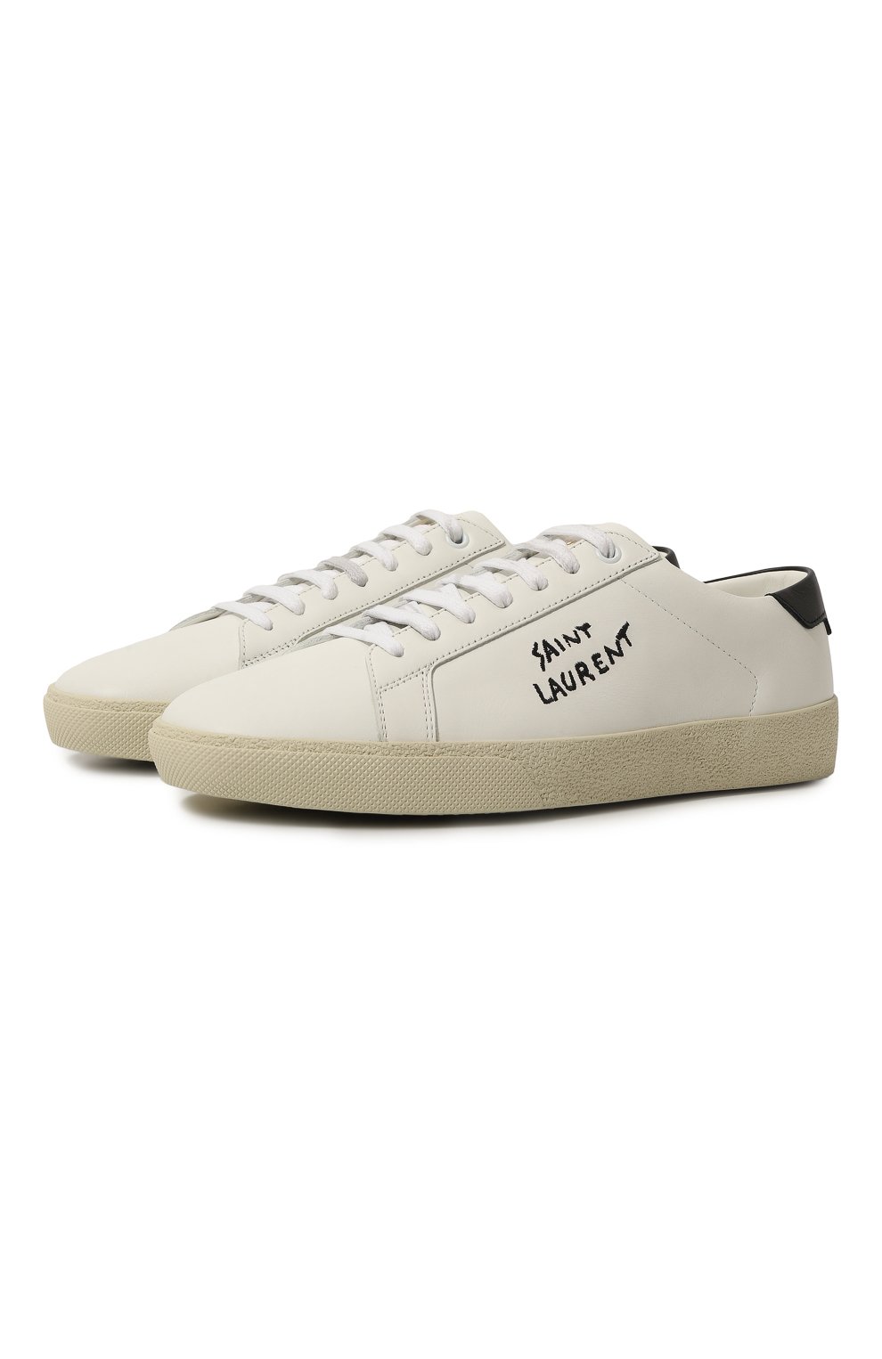 Кожаные кеды court classic sl/06 SAINT LAURENT, арт. 610685/AABEE, фото 1