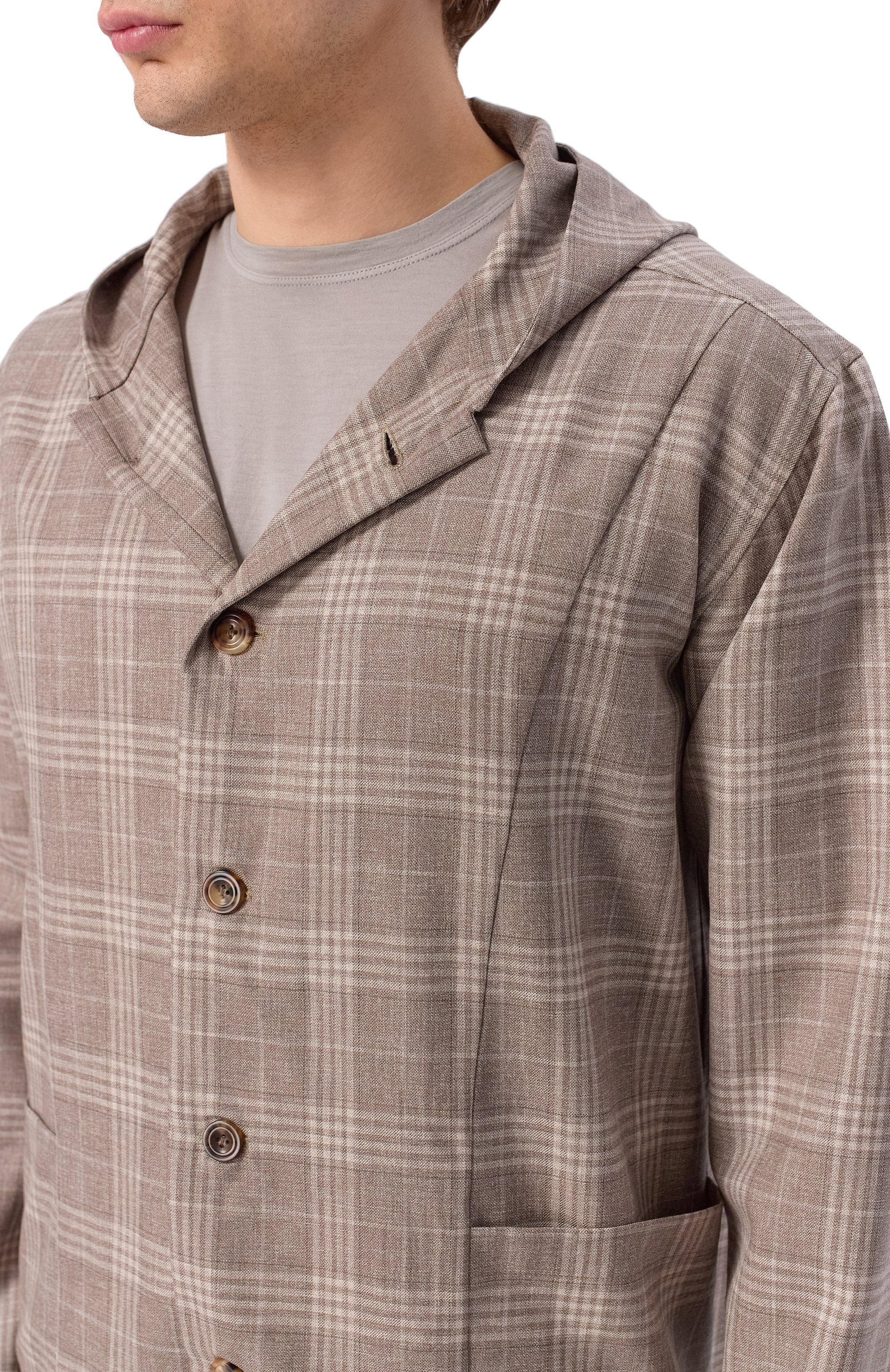 Шерстяная рубашка KITON, арт. UMCLUCAK0624E05, фото 5