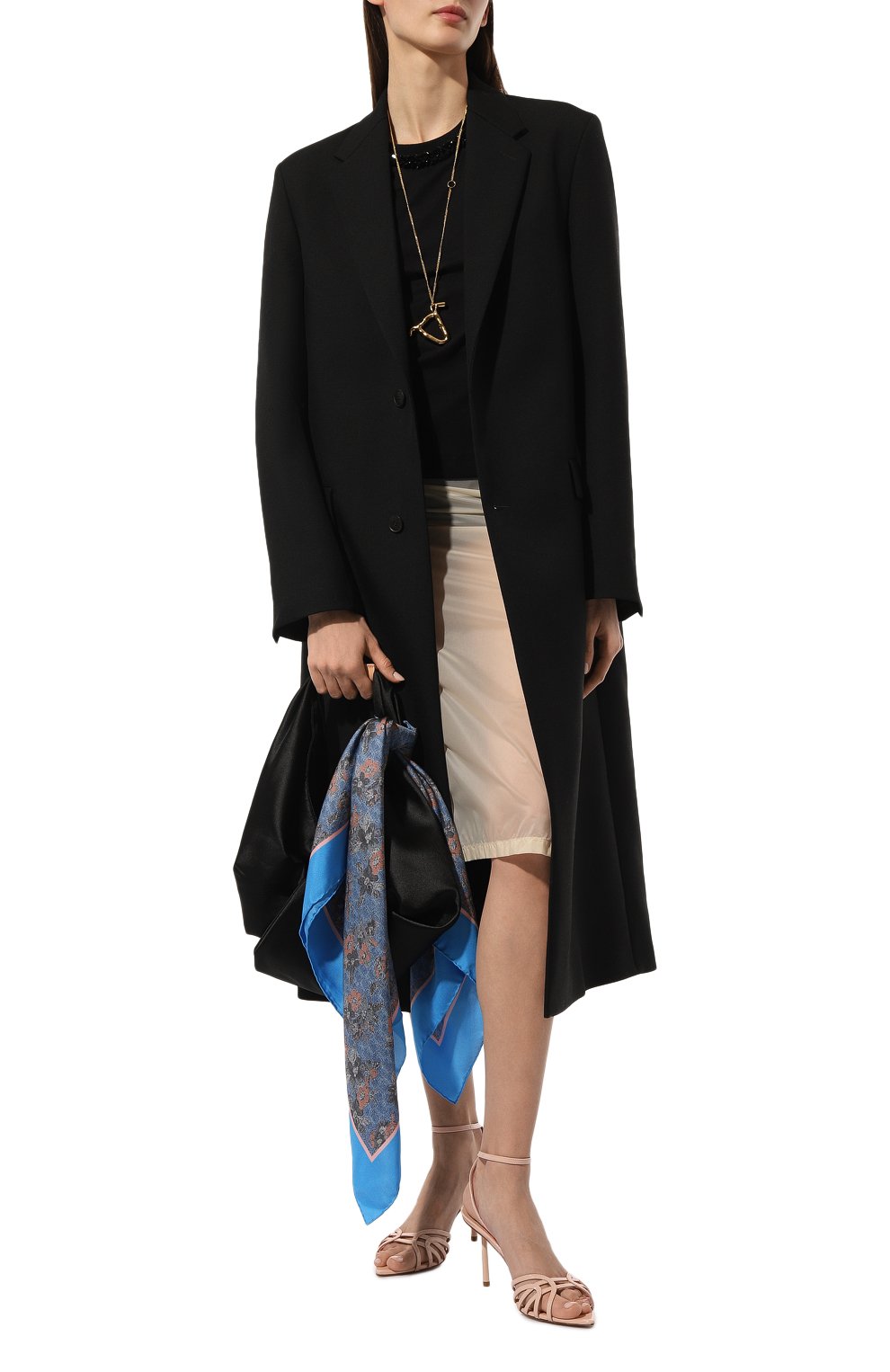 Шелковый платок FURLA синего цвета по цене 19000 руб., арт. WT00021/BX2750, фото 3 Шелковый платок FURLA, арт. WT00021/BX2750, фото 3