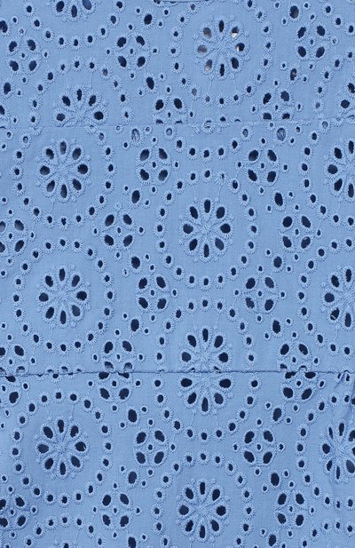 Хлопковое платье CHLOÉ голубого цвета по цене 26750 руб., арт. C12717/6A-12A, фото 3 Хлопковое платье CHLOÉ, арт. C12717/6A-12A, фото 3