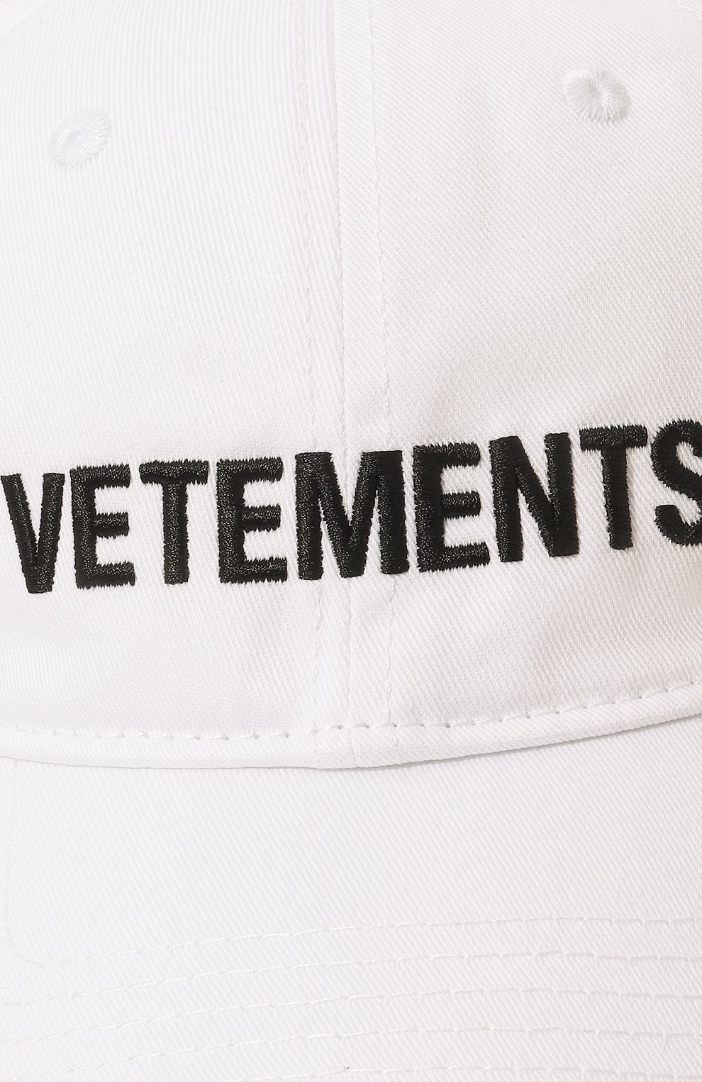 Хлопковая бейсболка VETEMENTS белого цвета по цене 43150 руб., арт. UE63CA100W, фото 5 Хлопковая бейсболка VETEMENTS, арт. UE63CA100W, фото 5
