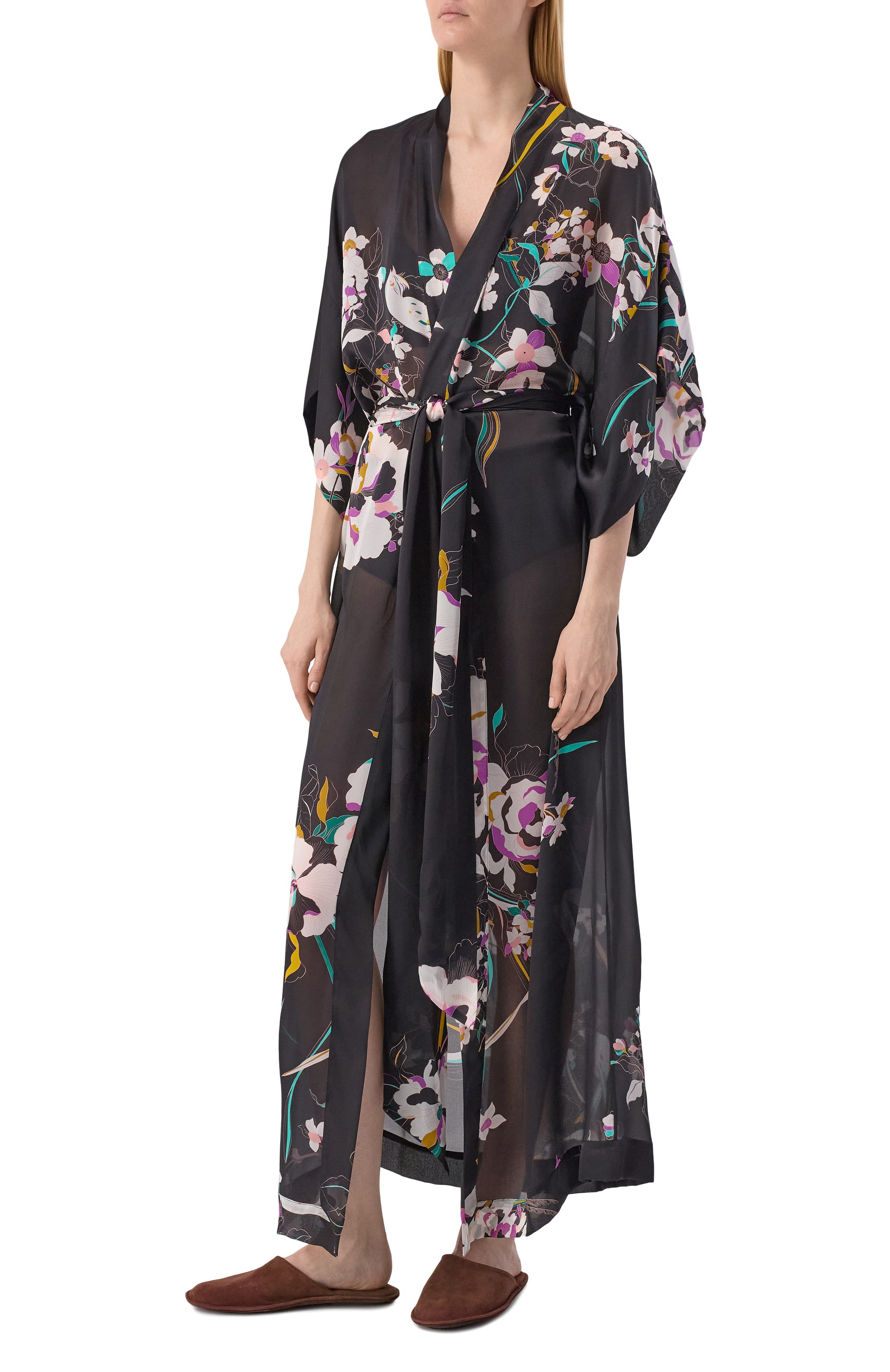 Шелковый халат CARINE GILSON, арт. PR0105-P, фото 3