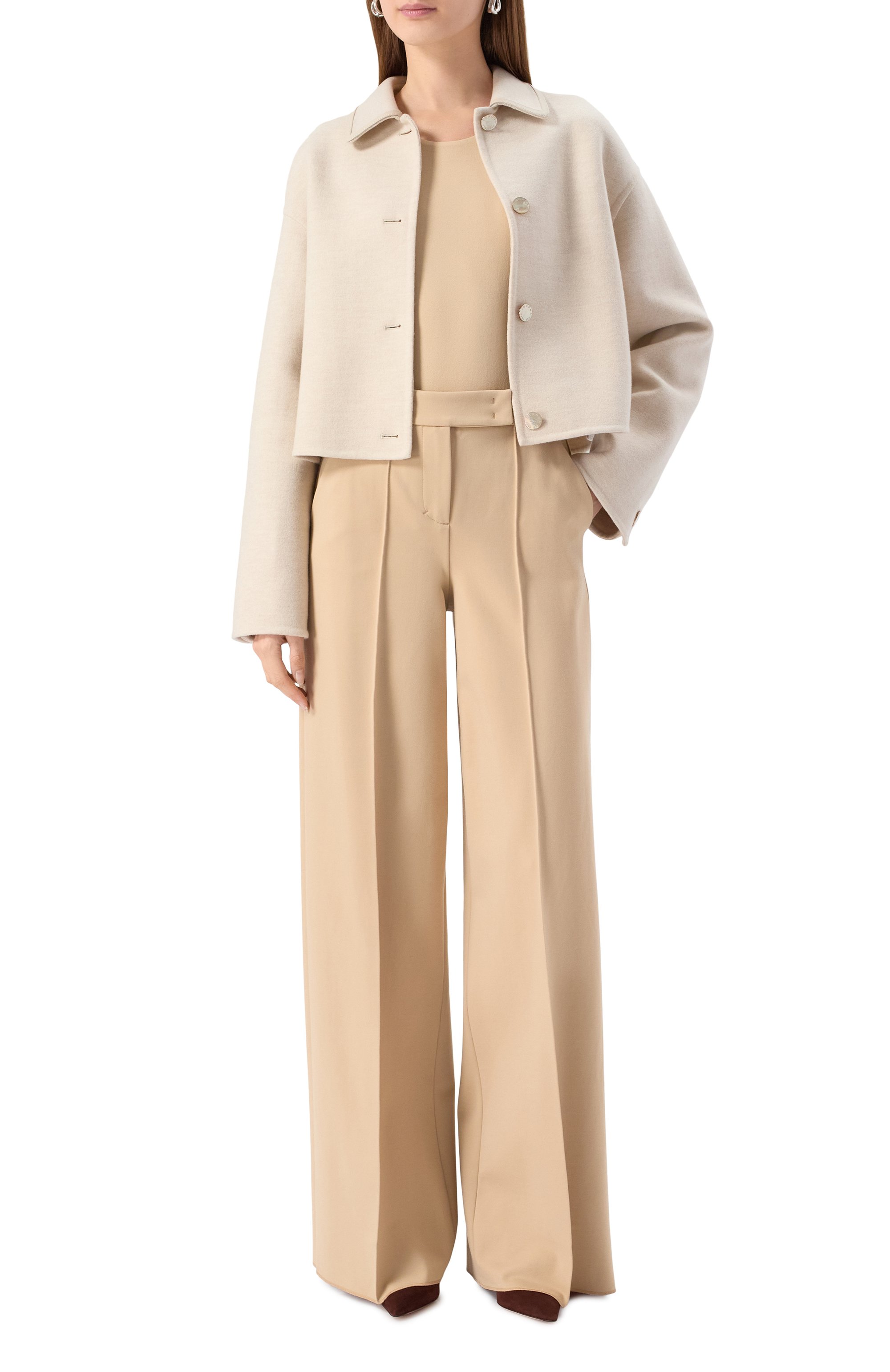 Жакет из кашемира и шерсти AGNONA кремового цвета по цене 467000 руб., арт. TF1007E/MD709E, фото 2 Жакет из кашемира и шерсти AGNONA, арт. TF1007E/MD709E, фото 2