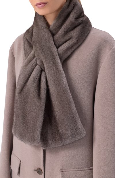 Женский меховой шарф из норки MVST, арт. MSC-01 MINK IRIS