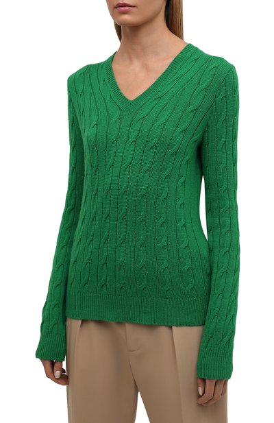 Кашемировый свитер RALPH LAUREN зеленого цвета по цене 89950 руб., арт. 290862966, фото 3 Кашемировый свитер RALPH LAUREN, арт. 290862966, фото 3