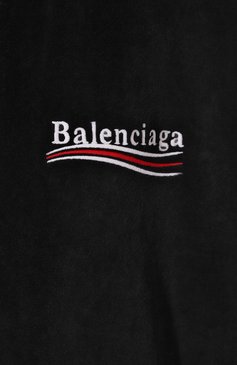 Женский хлопковая толстовка BALENCIAGA черного цвета, арт. 785407/TPVJ8 | Фото 5 (Рукава: Длинные; Длина (для топов): Стандартные; Материал сплава: Проставлено; Драгоценные камни: Проставлено; Материал внешний: Хлопок; Женское Кросс-КТ: Кардиган-одежда; Стили: Гранж)