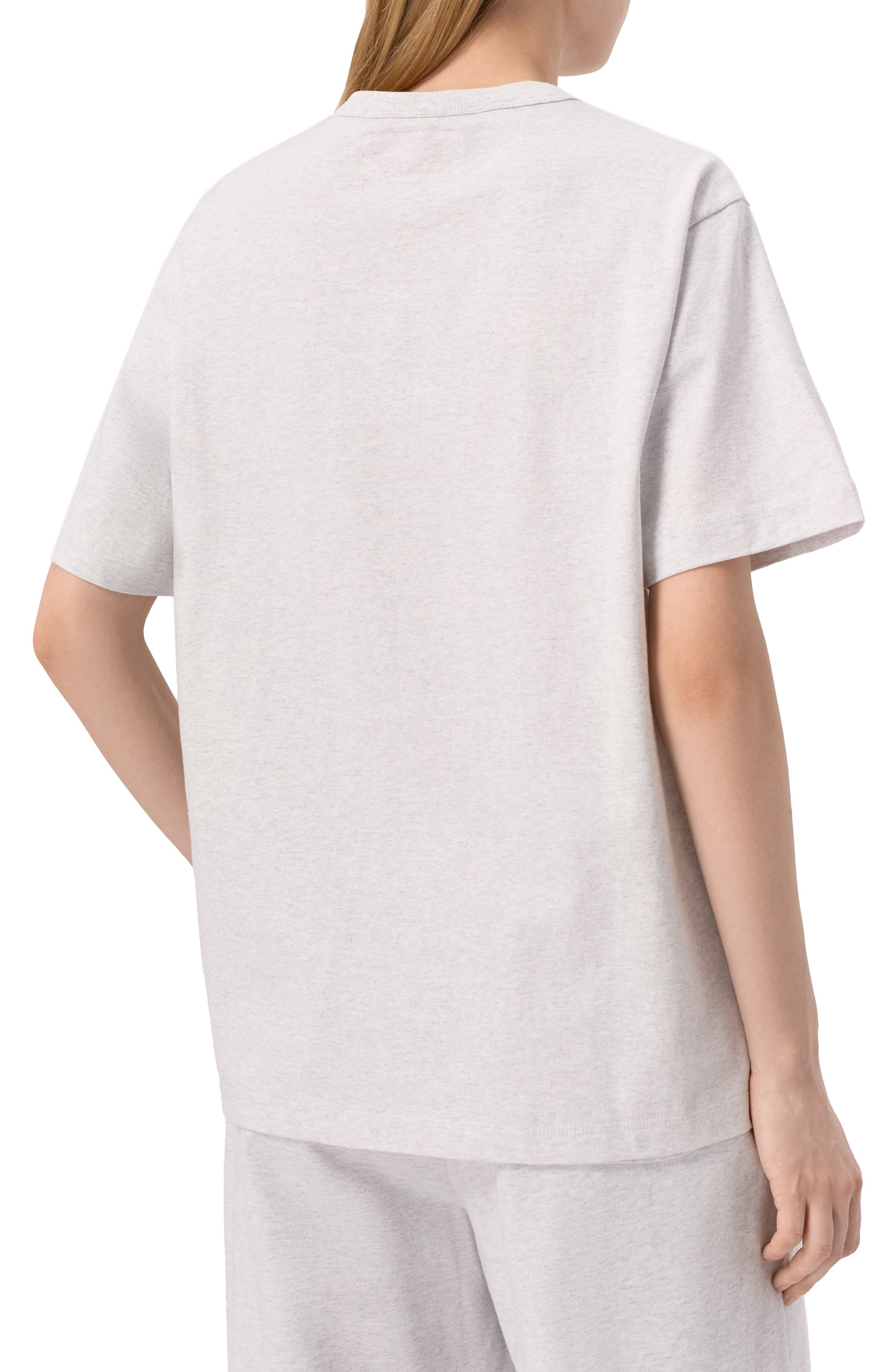 Хлопковая футболка AECA WHITE, арт. AWCMSSBDTTSST010C0.LIGHT GREY (S), фото 4