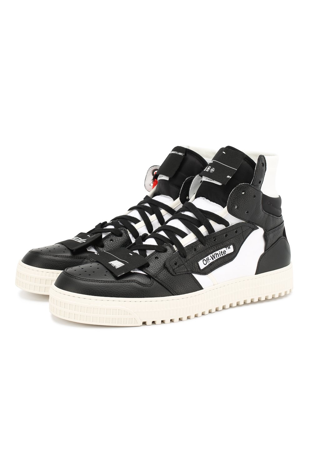 Комбинированные кеды off-court 3.0 OFF-WHITE черно-белого цвета по цене 49900 руб., арт. 0MIA065S198000161001, фото 1 Комбинированные кеды off-court 3.0 OFF-WHITE, арт. 0MIA065S198000161001, фото 1