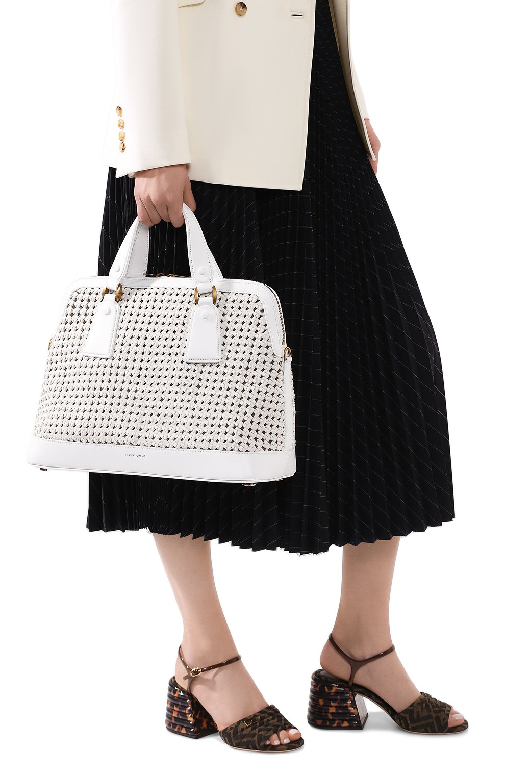 Сумка GIORGIO ARMANI белого цвета по цене 389000 руб., арт. Y1A178/YTE5D, фото 2 Сумка GIORGIO ARMANI, арт. Y1A178/YTE5D, фото 2