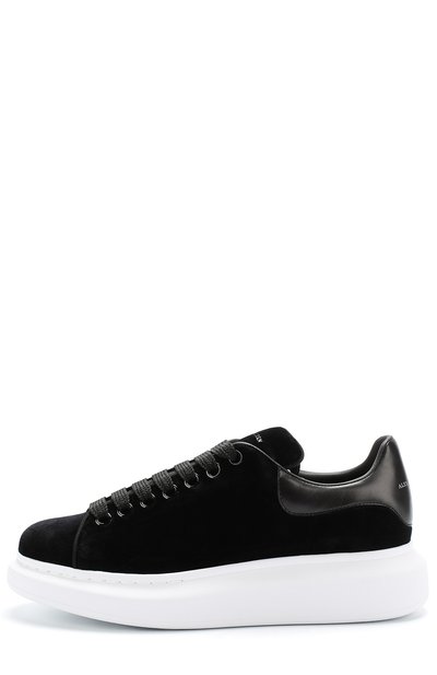 Бархатные кеды на массивной подошве ALEXANDER MCQUEEN черного цвета по цене 69700 руб., арт. 482142/W4FKT, фото 3 Бархатные кеды на массивной подошве ALEXANDER MCQUEEN, арт. 482142/W4FKT, фото 3