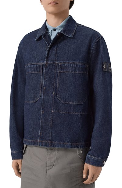 Джинсовая куртка STONE ISLAND синего цвета по цене 87500 руб., арт. KSS15Q100027/S00J7, фото 3 Джинсовая куртка STONE ISLAND, арт. KSS15Q100027/S00J7, фото 3