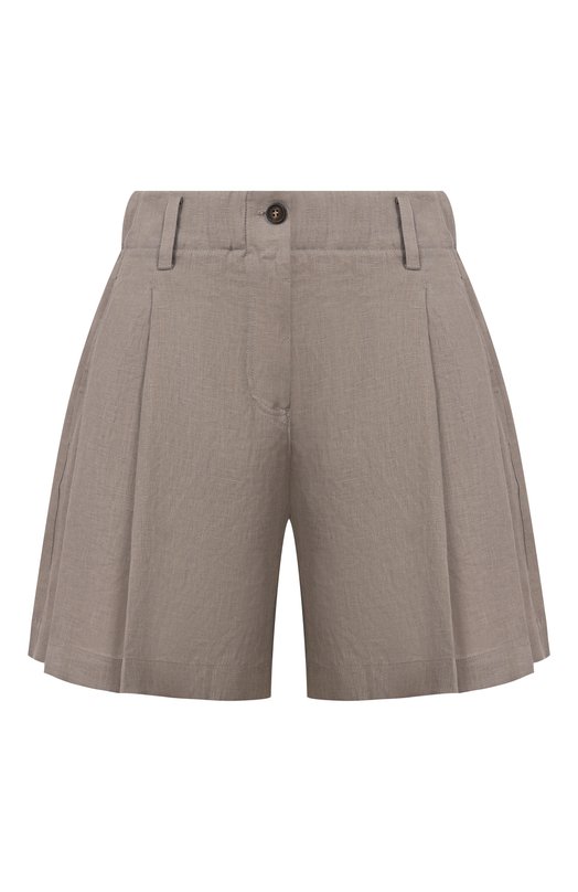 Льняные шорты Brunello Cucinelli MA698DV499 Хаки MA698DV499