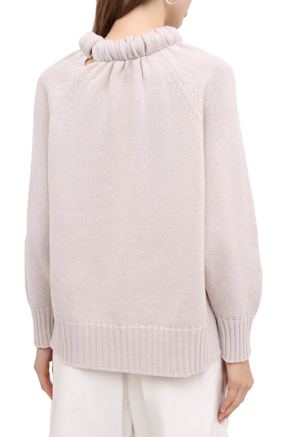 Шерстяной пуловер JIL SANDER светло-розового цвета по цене 106500 руб., арт. JSPR754061-WRY21058, фото 4 Шерстяной пуловер JIL SANDER, арт. JSPR754061-WRY21058, фото 4