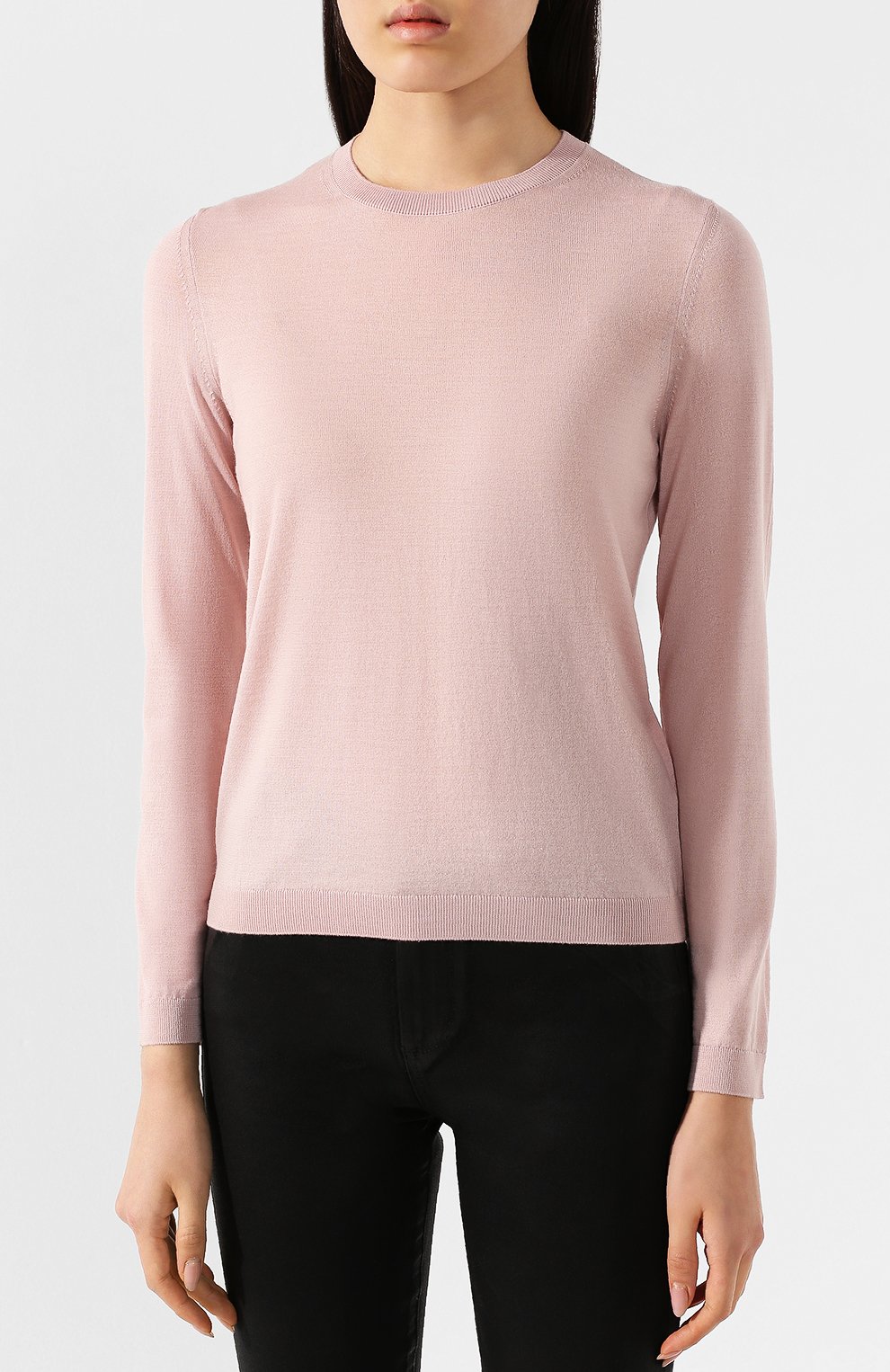 Пуловер из смеси шерсти и шелка REDVALENTINO розового цвета по цене 48400 руб., арт. TR3KC04L/4A7, фото 3 Пуловер из смеси шерсти и шелка REDVALENTINO, арт. TR3KC04L/4A7, фото 3