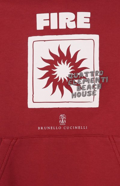 Хлопковое худи BRUNELLO CUCINELLI, арт. BW863E503C, фото 3