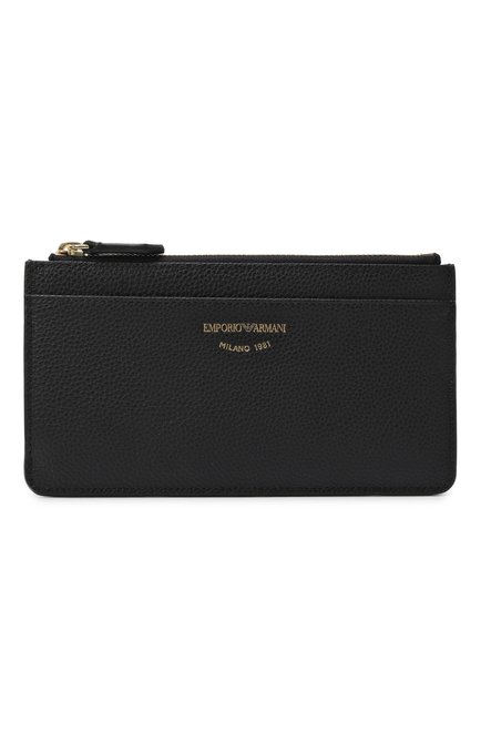 Женский футляр для кредитных карт myea EMPORIO ARMANI черного цвета, арт. EW000547/AF11953 | Фото 1 (Нос: Не проставлено; Материал сплава: Проставлено; Материал: Пластик)