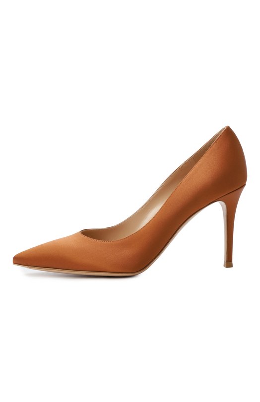 Текстильные туфли Gianvito 85 Gianvito Rossi G24580.85RIC.CRESED0 Коричневый  G24580.85RIC.CRESED0 Фото 4