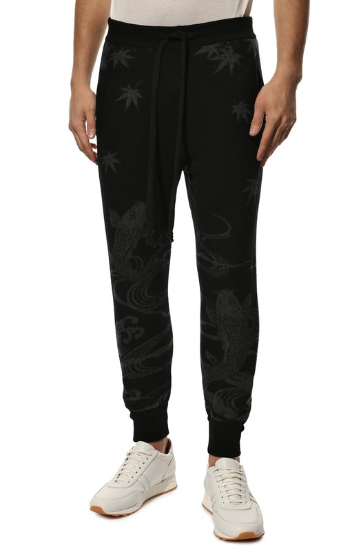 Джоггеры из шерсти и кашемира Bardqua Чёрный, фото 3